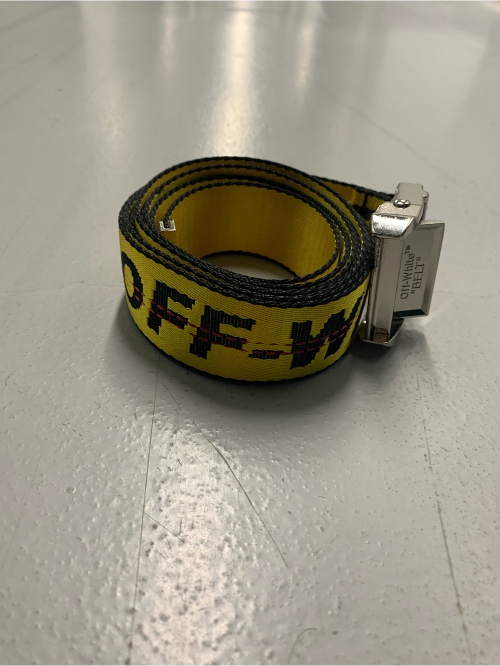 Off-White Industrial Yellow Belt XL